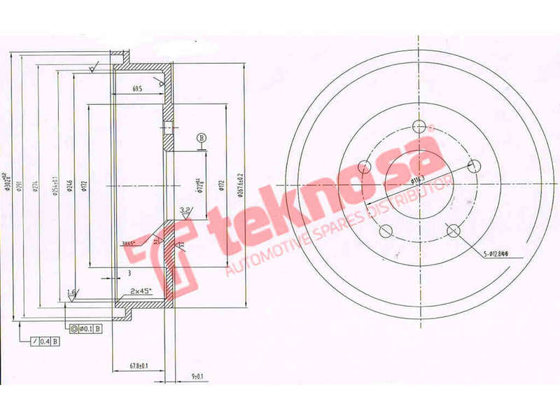 BRAKE DISC - TBD5270-K (OPTIMA)