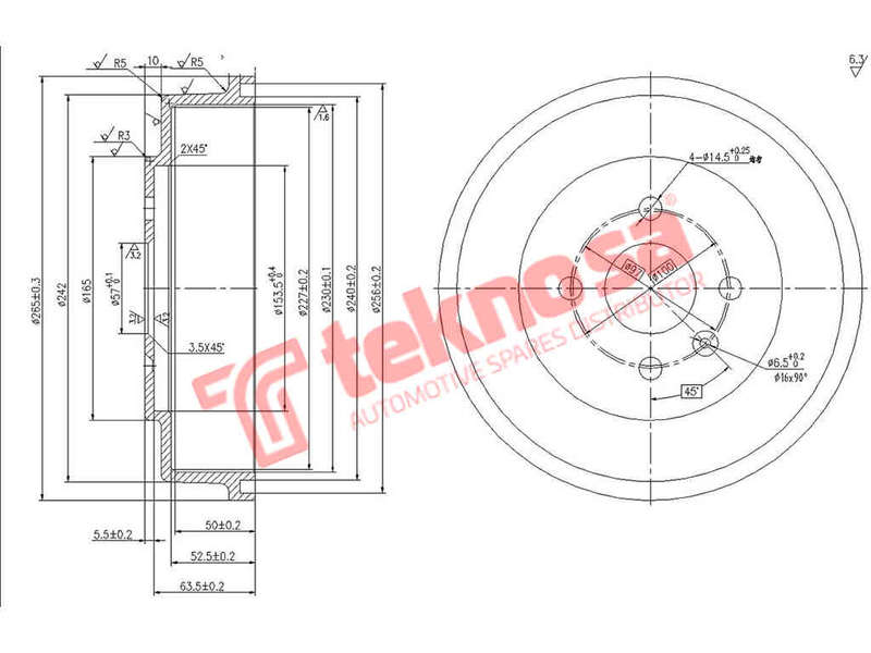 BRAKE DISC - TBD5340-K (OPTIMA)