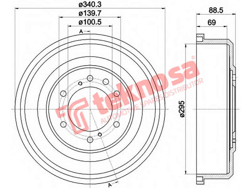 BRAKE DISC - TBD5436-K (OPTIMA)