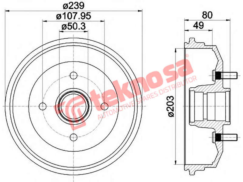 BRAKE DISC - TBD5437-K (OPTIMA)