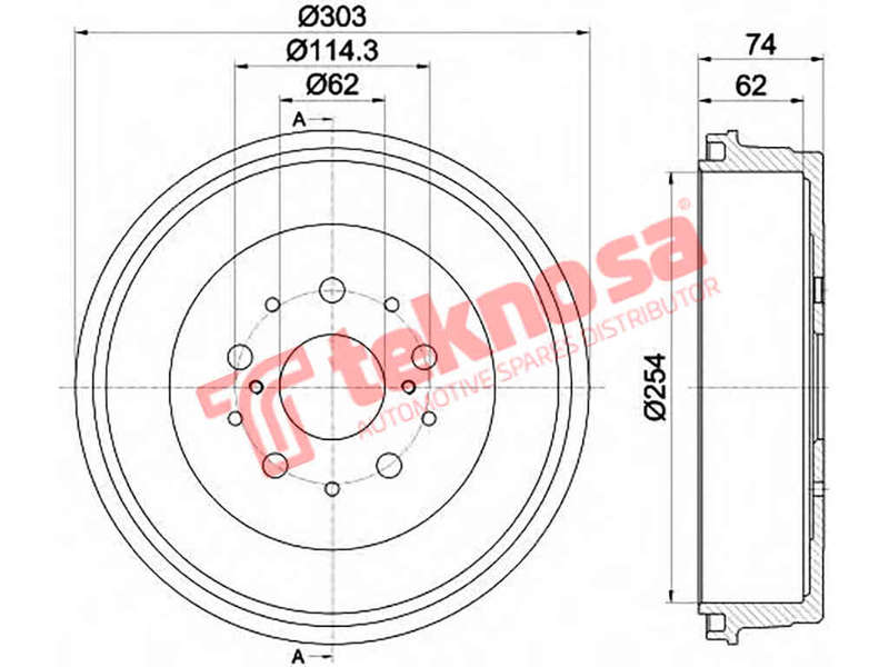 BRAKE DISC - TBD5441-K (OPTIMA)