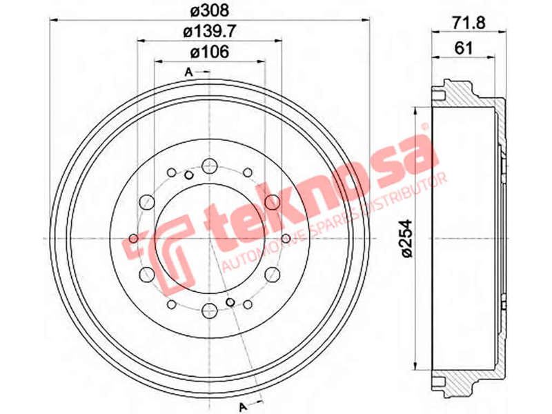 BRAKE DISC - TBD5446-K (OPTIMA)