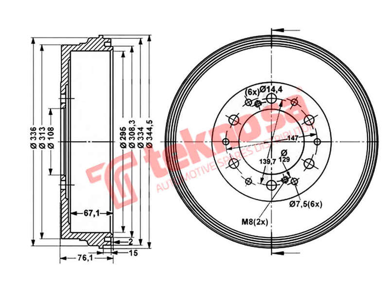 BRAKE DISC - TBD5461-K (OPTIMA)