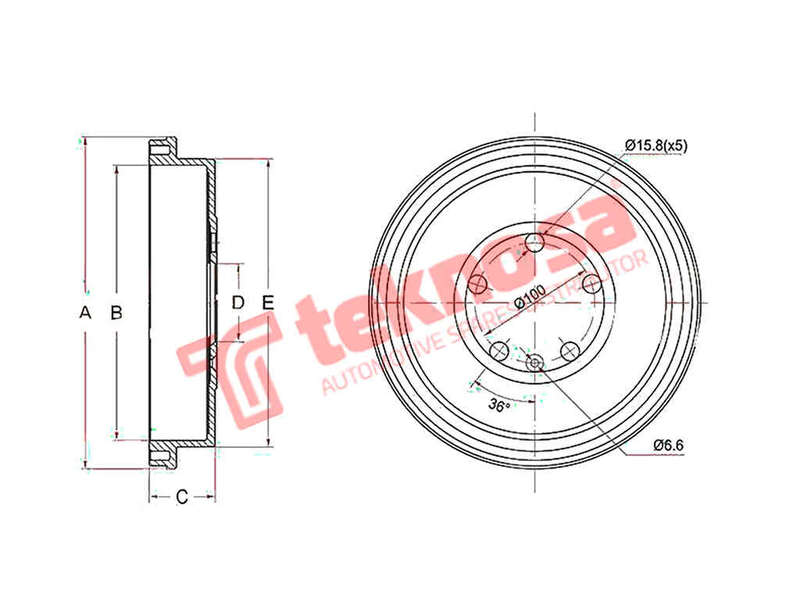BRAKE DISC - TBD5523-K (OPTIMA)