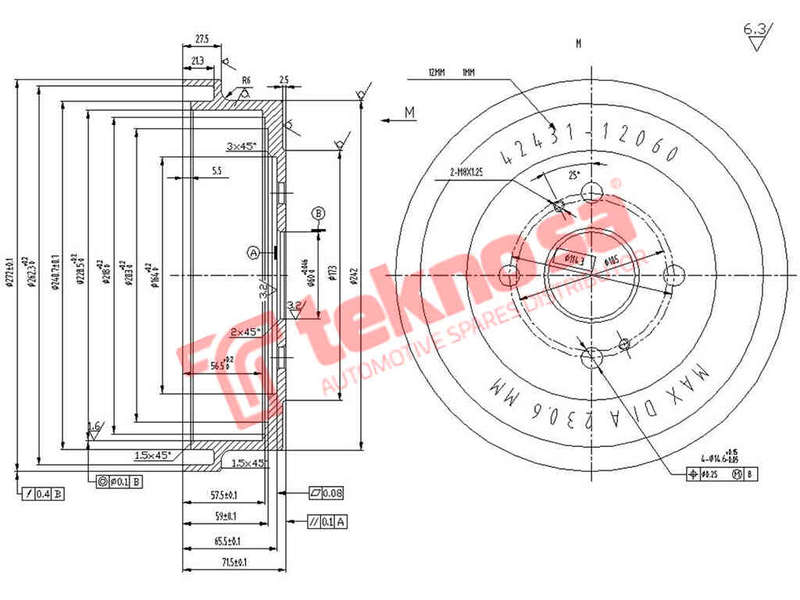 BRAKE DISC - TBD5857-K (OPTIMA)