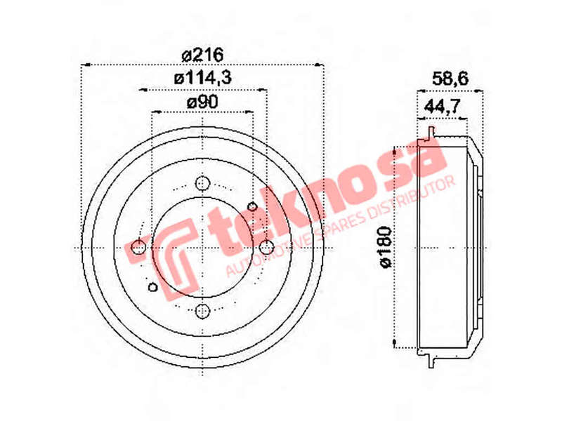 BRAKE DISC - TBD5860-K (OPTIMA)