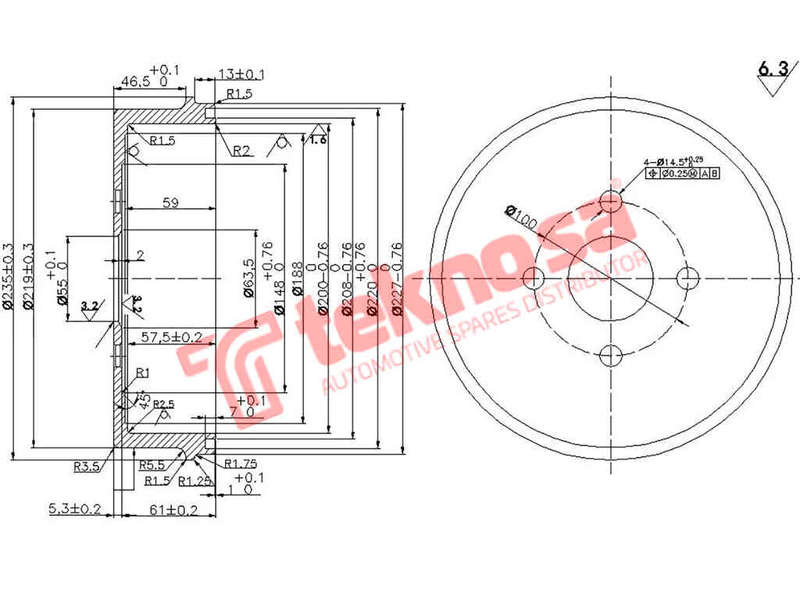 BRAKE DISC - TBD5869-K (OPTIMA)
