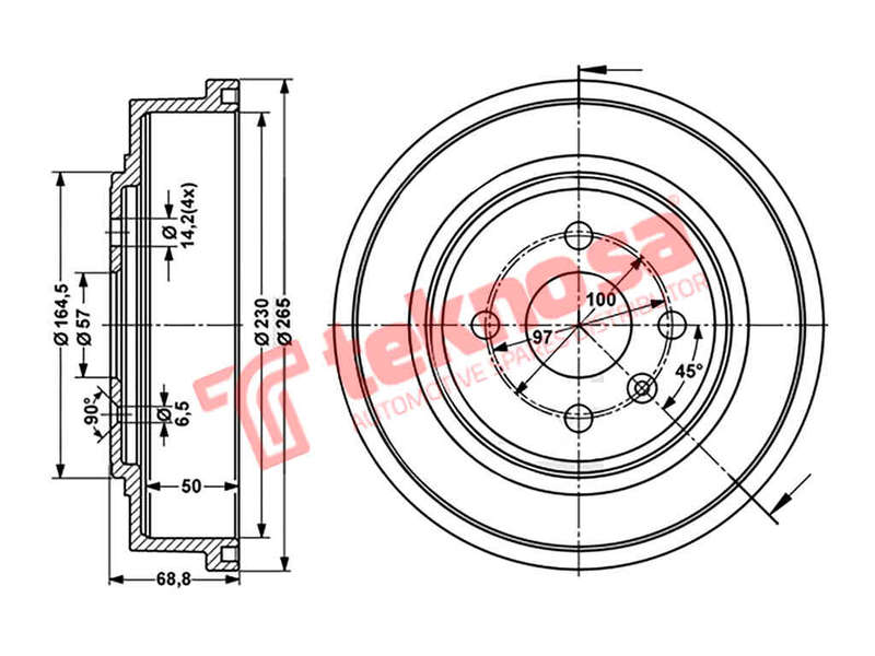BRAKE DISC - TBD5885-K (OPTIMA)