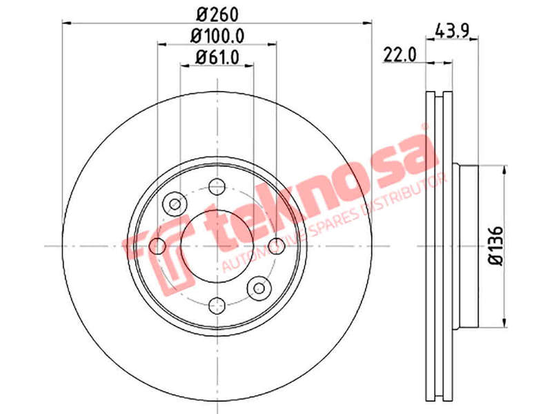 BRAKE DISC - TBD7000-D (OPTIMA)