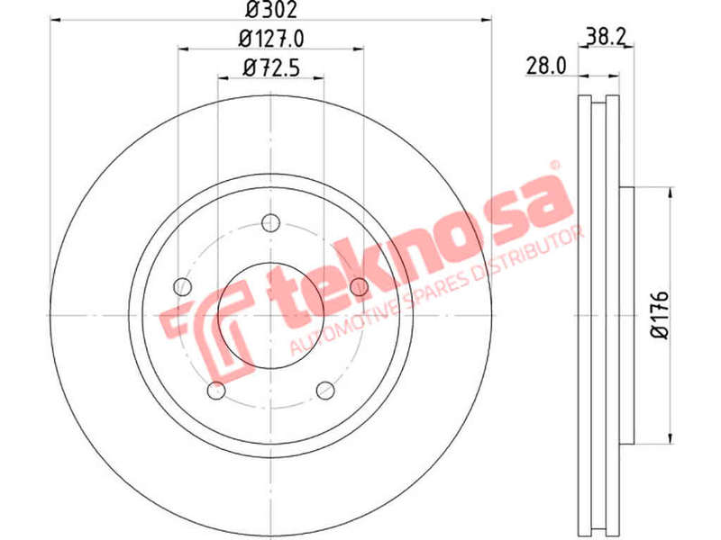 BRAKE DISC - TBD7019-D (OPTIMA)