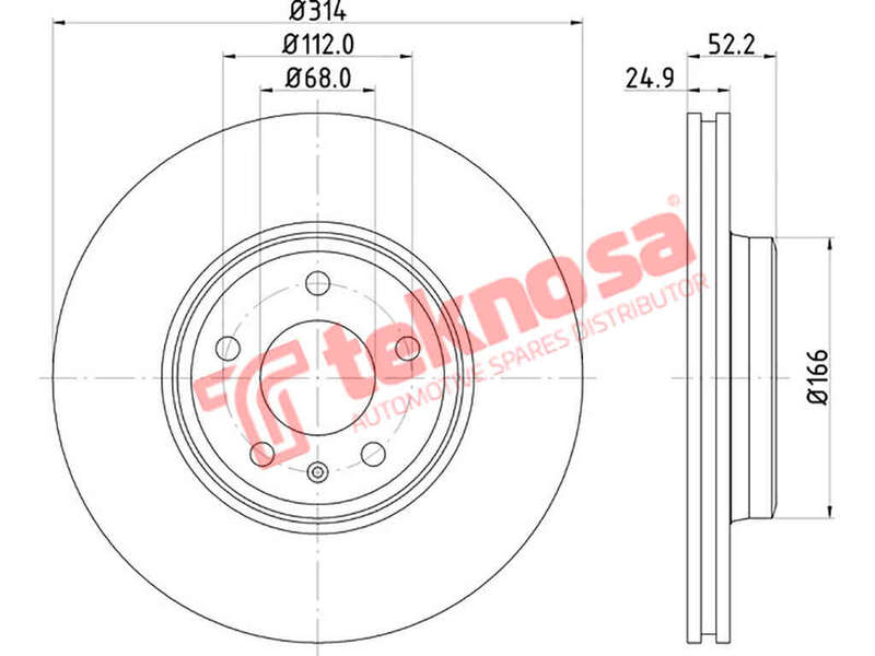 BRAKE DISC - TBD7032-D (OPTIMA)
