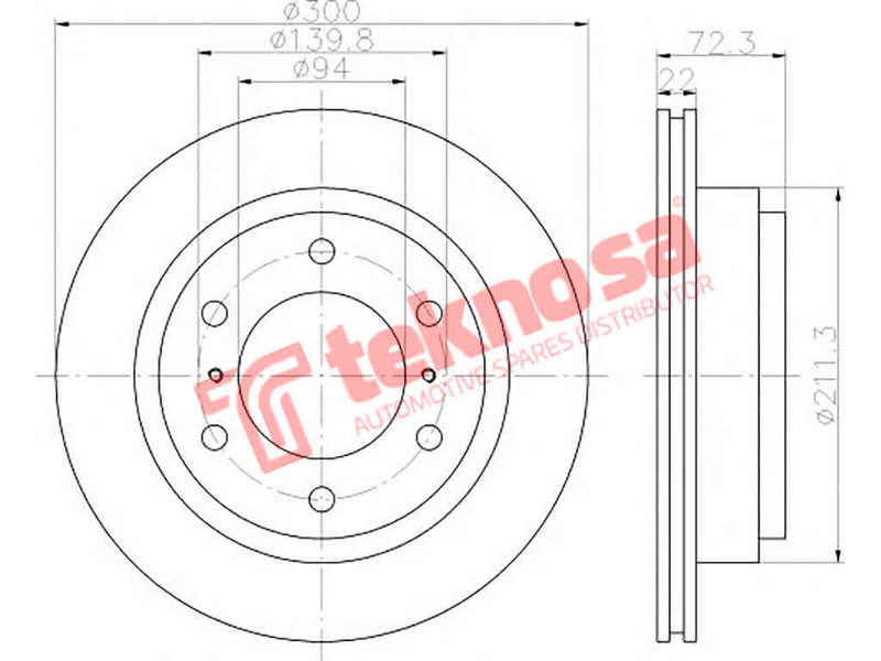 BRAKE DISC - TBD7043-D (OPTIMA)