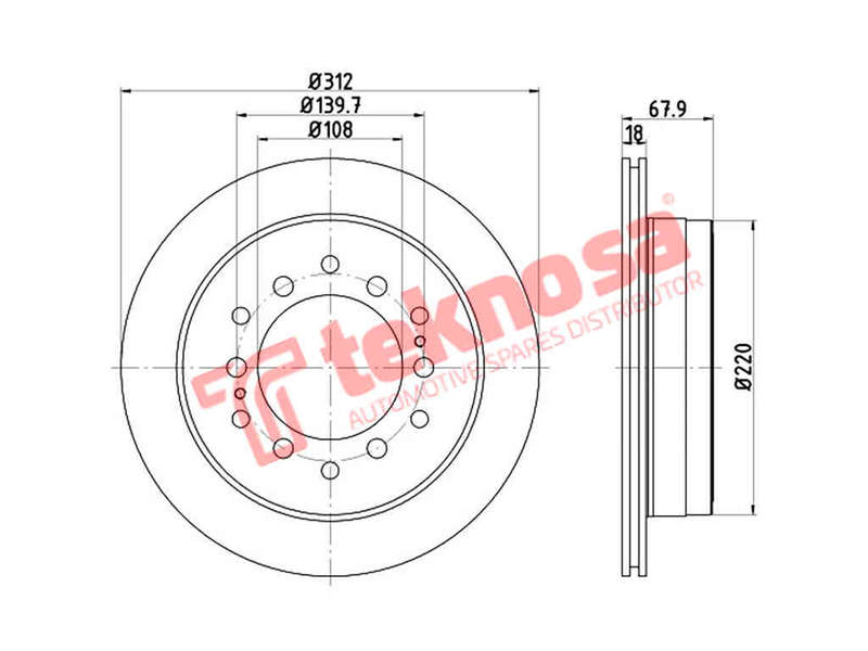 BRAKE DISC - TBD7053-D (OPTIMA)