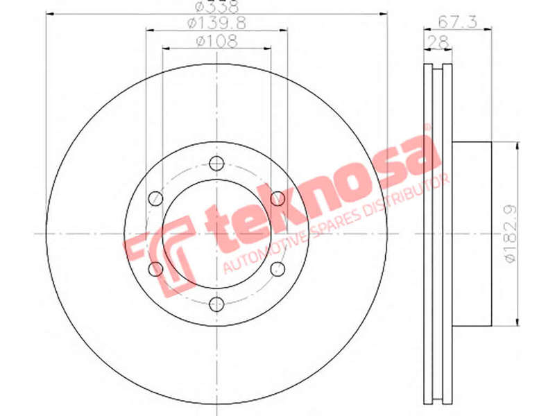 BRAKE DISC - TBD7070-D (OPTIMA)