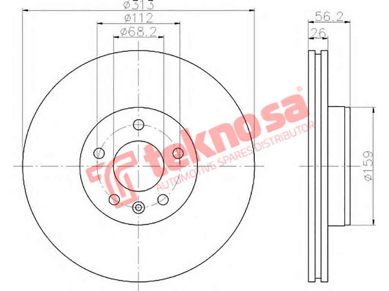 BRAKE DISC - TBD7086-D (OPTIMA)