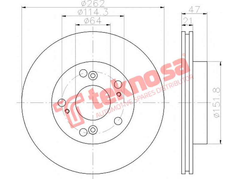BRAKE DISC - TBD7098-D (OPTIMA)