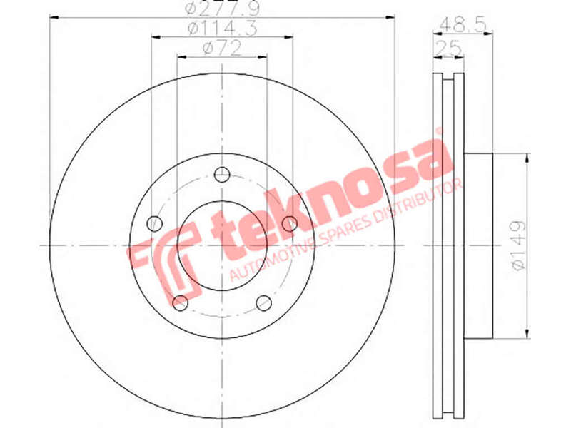 BRAKE DISC - TBD7103-D (OPTIMA)