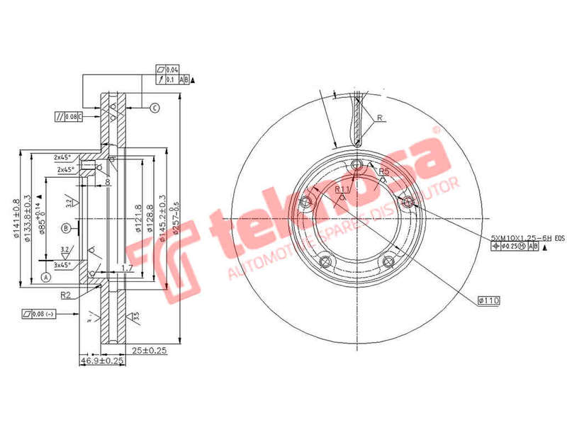 BRAKE DISC - TBD7117-D (OPTIMA)