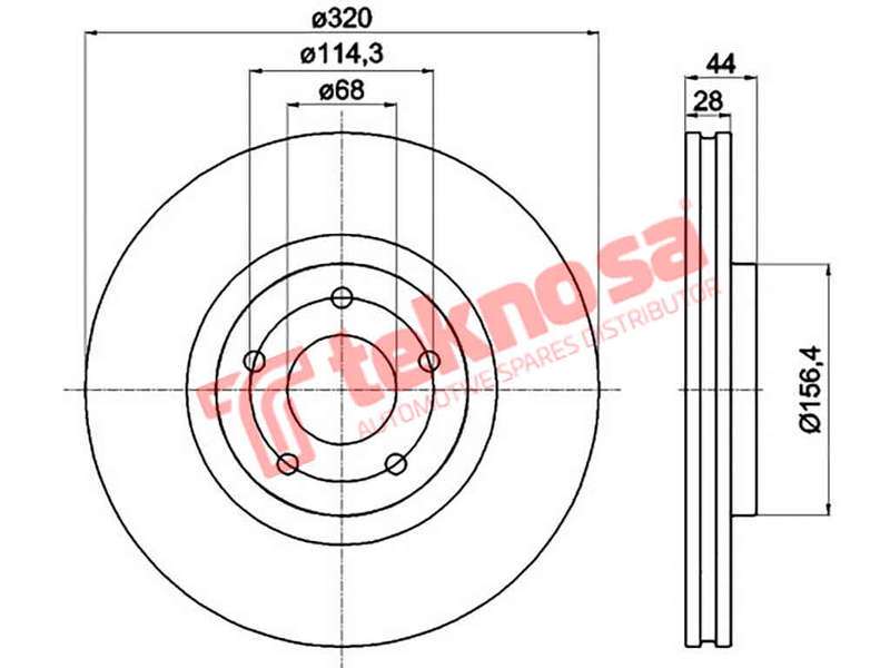 BRAKE DISC - TBD7133-D (OPTIMA)