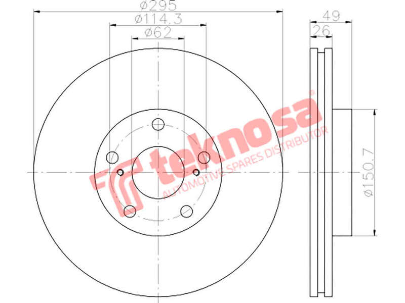 BRAKE DISC - TBD7180-D (OPTIMA)