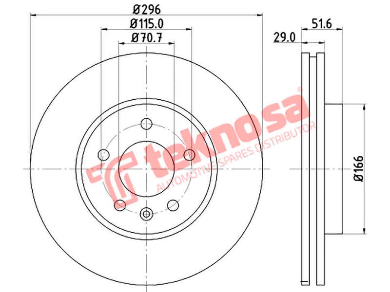 BRAKE DISC - TBD7195-D (OPTIMA)