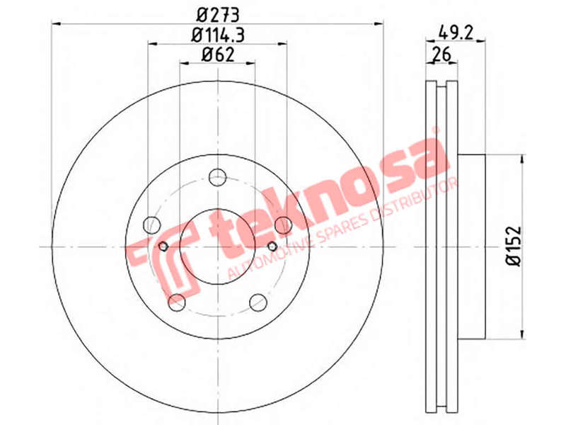 BRAKE DISC - TBD7201-D (OPTIMA)