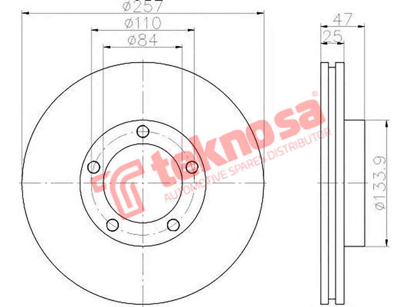 BRAKE DISC - TBD7237-D (OPTIMA)