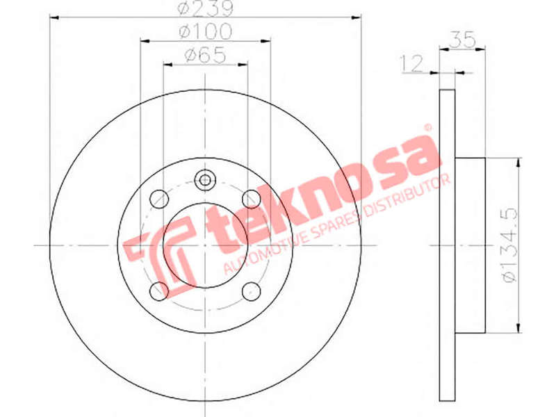 BRAKE DISC - TBD7242-D (OPTIMA)