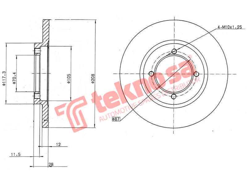 BRAKE DISC - TBD7245-D (OPTIMA)