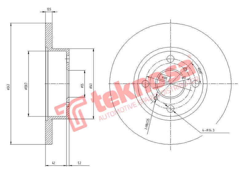 BRAKE DISC - TBD7251-D (OPTIMA)