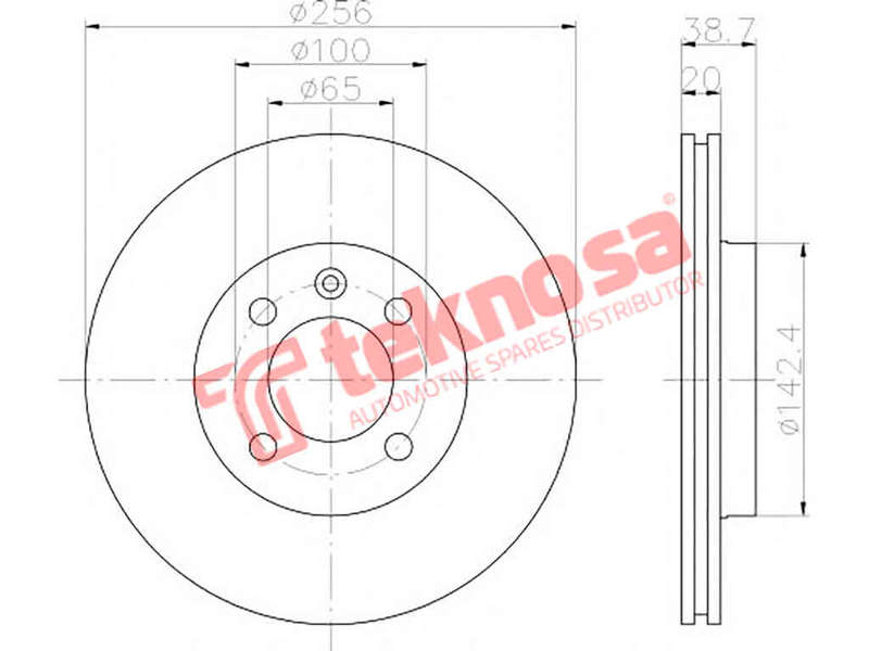 BRAKE DISC - TBD7255-D (OPTIMA)