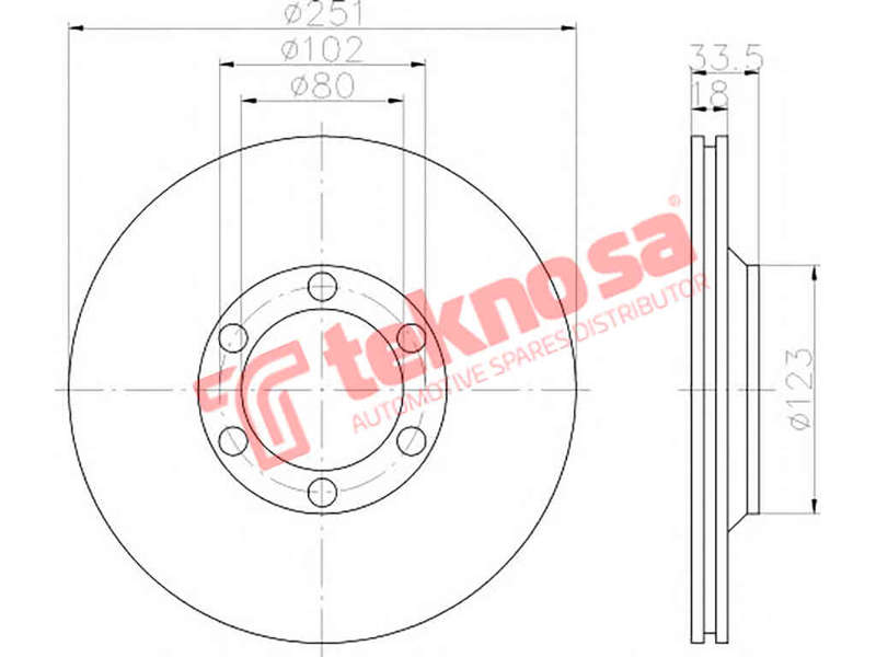 BRAKE DISC - TBD7261-D (OPTIMA)