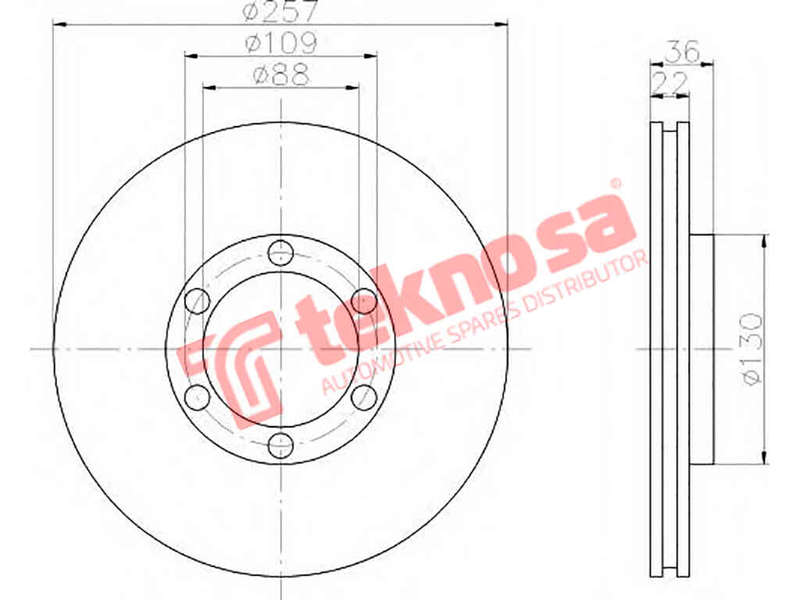 BRAKE DISC - TBD7267-D (OPTIMA)
