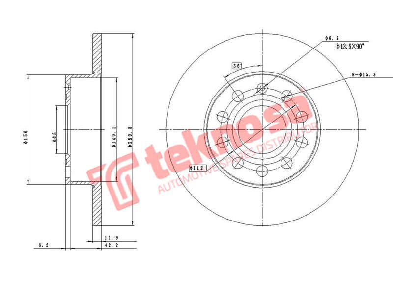 BRAKE DISC - TBD7280-D (OPTIMA)