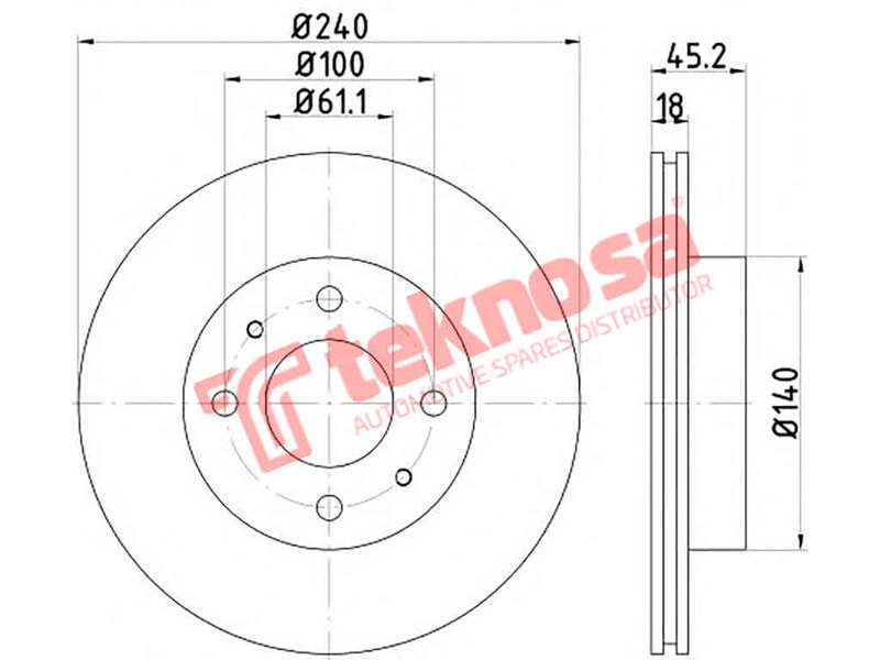 BRAKE DISC - TBD7286-D (OPTIMA)