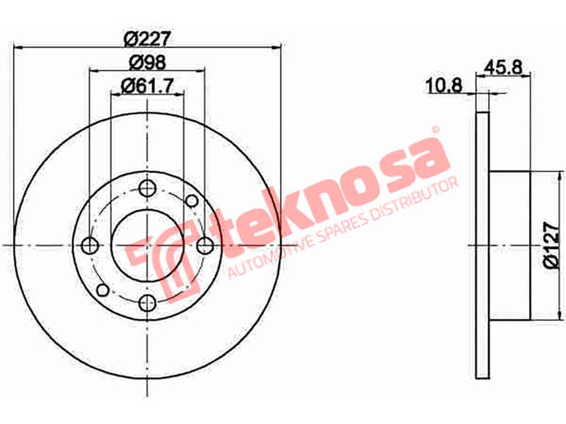 BRAKE DISC - TBD7293-D (OPTIMA)
