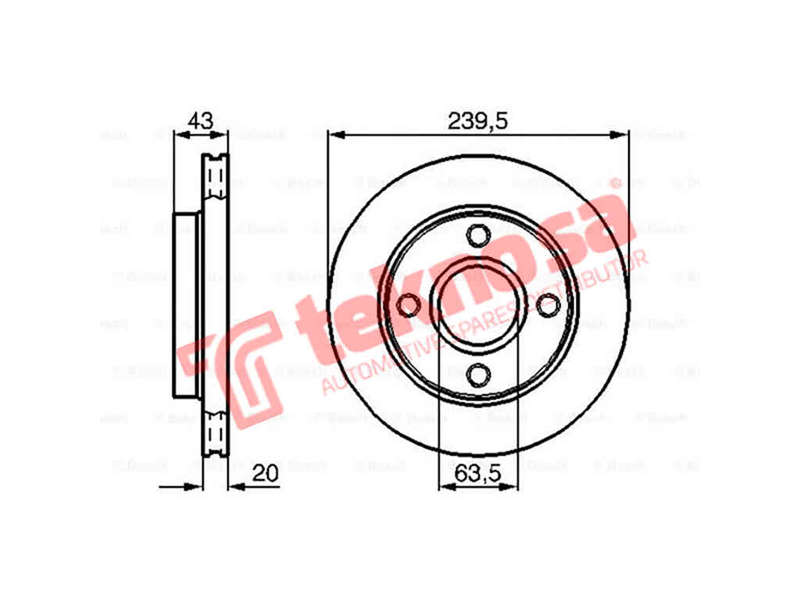 BRAKE DISC - TBD7333-D (OPTIMA)