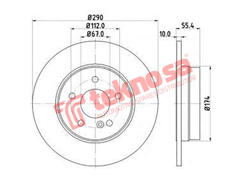 BRAKE DISC - TBD7339-D (OPTIMA)