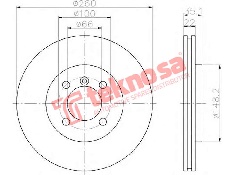 BRAKE DISC - TBD7342-D (OPTIMA)