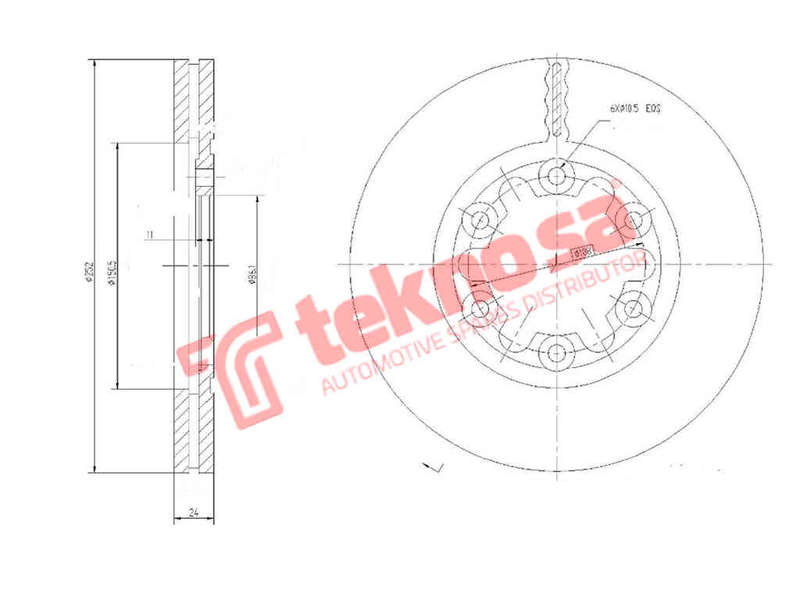 BRAKE DISC - TBD7371-D (OPTIMA)