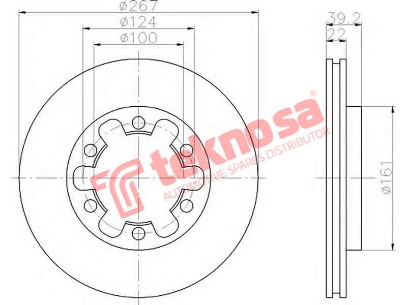 BRAKE DISC - TBD7376-D (OPTIMA)