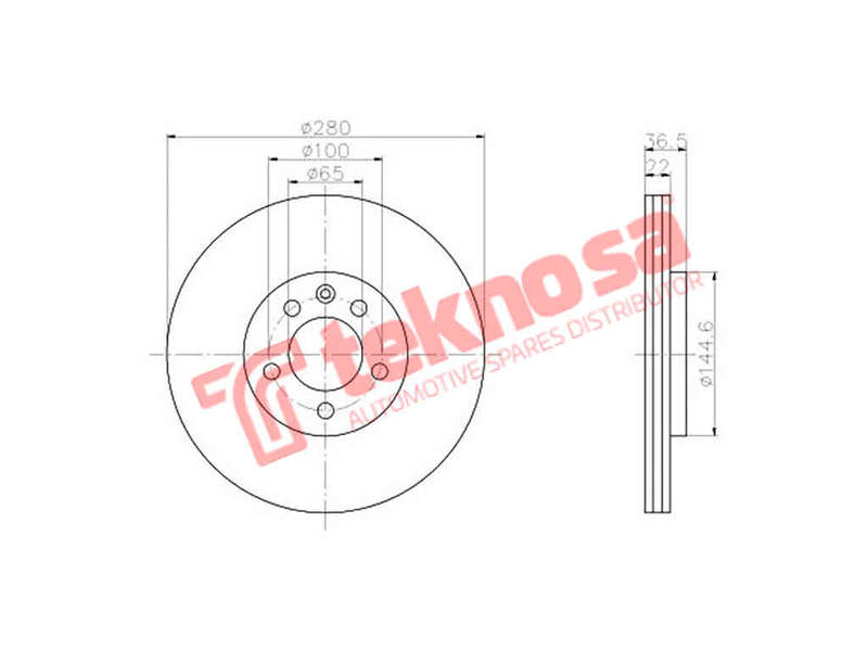 BRAKE DISC - TBD7396-D (OPTIMA)