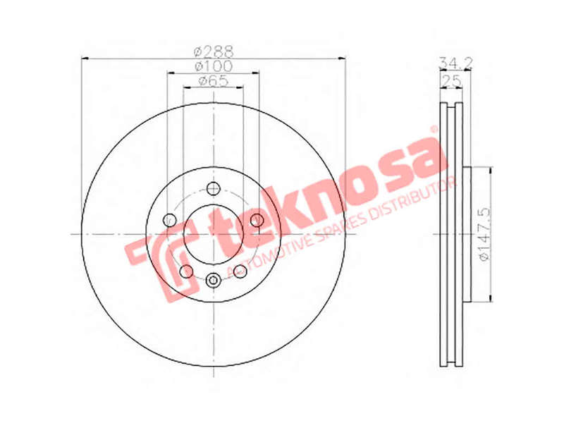 BRAKE DISC - TBD7397-D (OPTIMA)