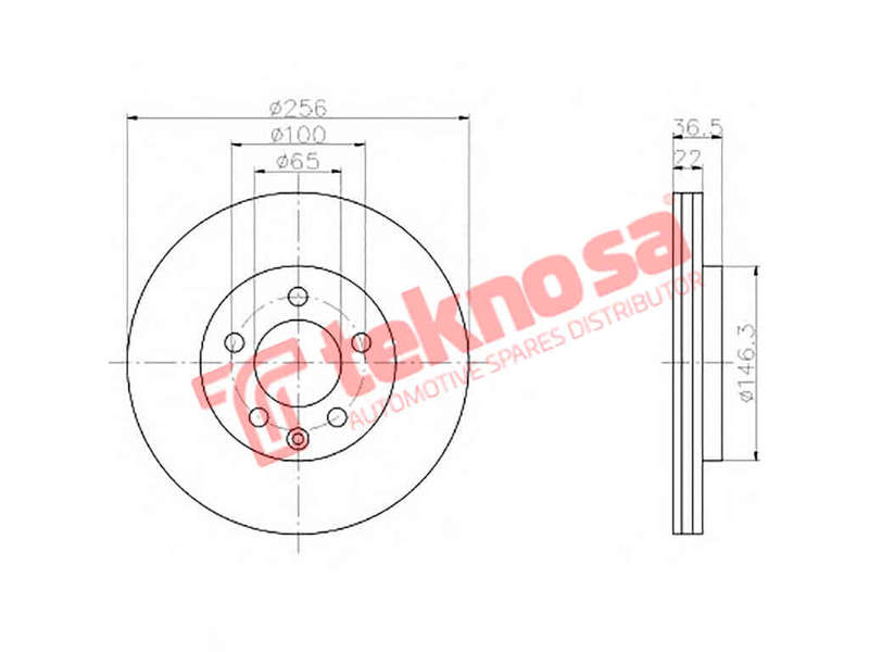 BRAKE DISC - TBD7398-D (OPTIMA)