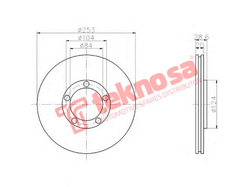 BRAKE DISC - TBD7412-D (OPTIMA)