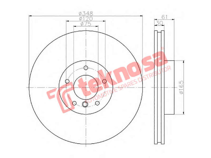 BRAKE DISC - TBD7433-D (OPTIMA)