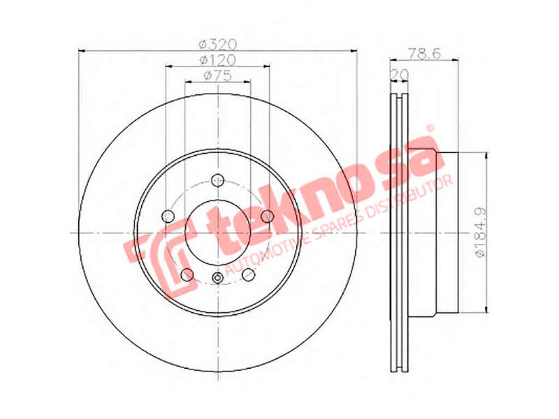 BRAKE DISC - TBD7434-D (OPTIMA)