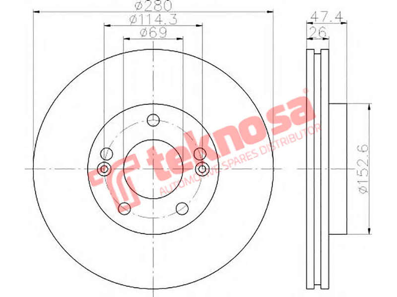 BRAKE DISC - TBD7479-D (OPTIMA)