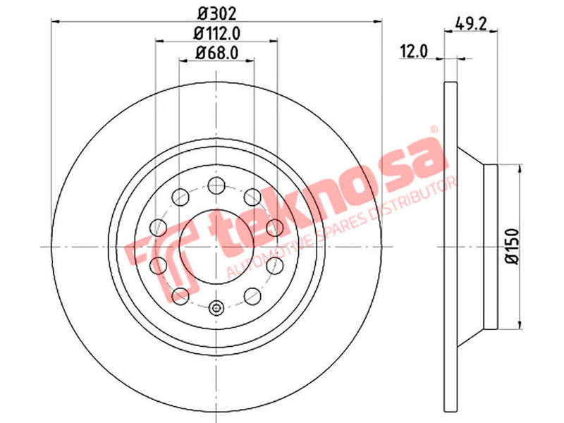 BRAKE DISC - TBD7490-D (OPTIMA)