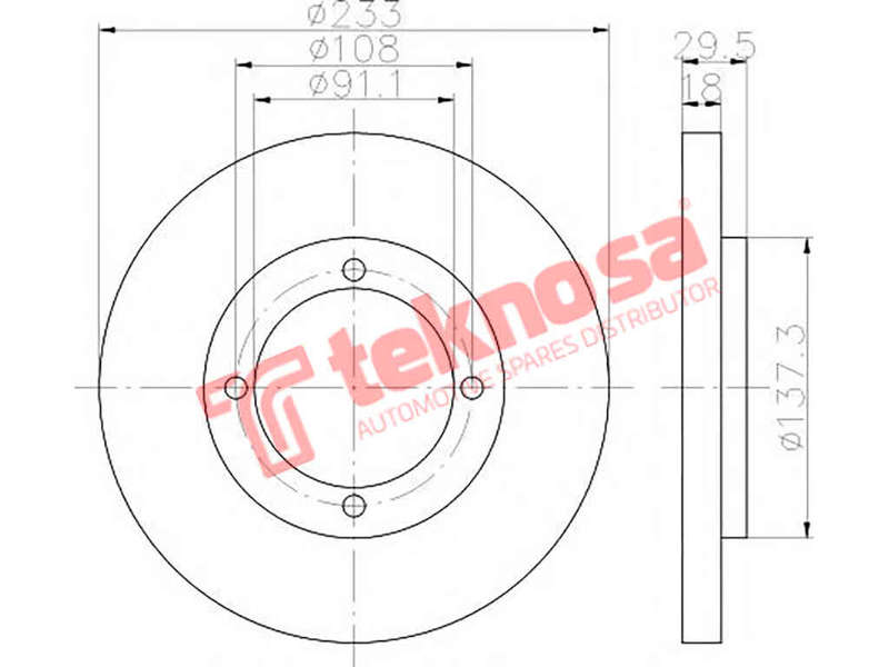 BRAKE DISC - TBD7498-D (OPTIMA)